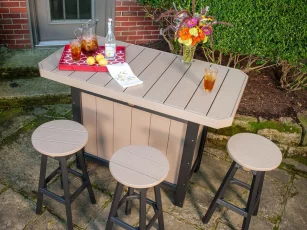 Poly Wood Island and Stools