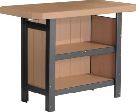 Cedar and Black Arashi Outdoor Serving Bar