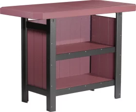 Cherrywood and Black Arashi Outdoor Serving Bar