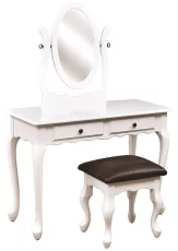 Two-Drawer Queen Anne Dressing Table with Mirror