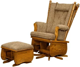 Banebarry Swivel Glider and Penfield Ottoman