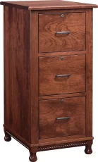 3-Drawer Cherry File Cabinet