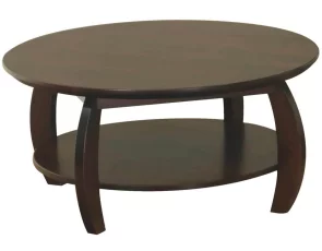 Bromley Round Coffee Table in Brown Maple