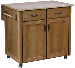 Island Cart with Maple Butcher Block