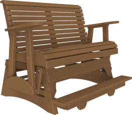 Antique Mahogany Cape Lookout Loveseat Balcony Glider