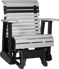 Dove Gray and Black Cape Lookout Patio Glider