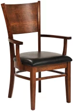 Coccotti Modern Arm Chair with Leather Seat