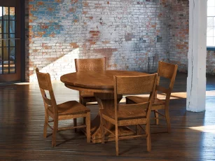 Round Table and Chestnut Street Chairs