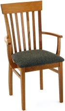 Arm chair with fabric seat