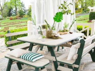 Poly Lumber Table and Bench Seating