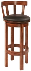 Everglades Leather Upholstered Swivel Counter Stool