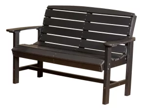 Black Green Bay Outdoor Bench