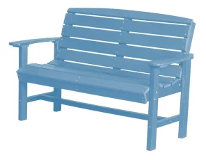 Powder Blue Green Bay Outdoor Bench