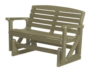 Olive Green Bay Outdoor Double Glider