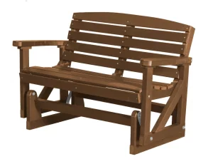 Tudor Brown Green Bay Outdoor Double Glider