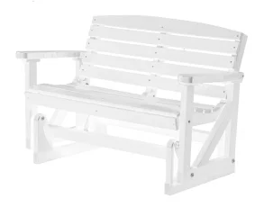 White Green Bay Outdoor Double Glider