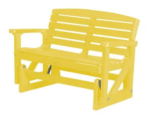 Lemon Yellow Green Bay Outdoor Double Glider