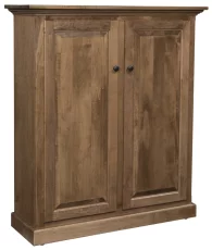 2-Door Amish Bookshelf - Enclosed
