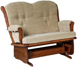 Kiana Loveseat Glider in Oak
