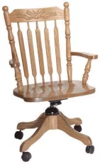 Larkin Pressback Desk Chair in Oak