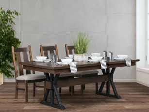 Lepanto Reclaimed Trestle Table and Side Chairs