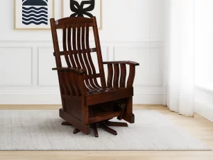 Machias Amish Swivel Glider