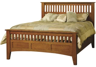 Countryside Amish Furniture Madrid Mission Slat Bed - Thumbnail 4