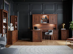Rustic Cherry Office Furniture Set