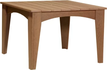 Antique Mahogany New Guinea Square Outdoor Table
