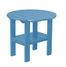Powder Blue Odessa Round Outdoor Side Table