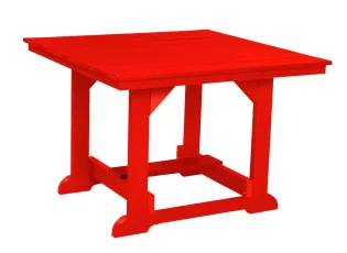 Bright Red Oristano Square Outdoor Dining Table