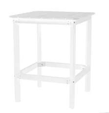 White Panama High Outdoor Dining Table