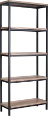 Hardwood and Steel Bookcase