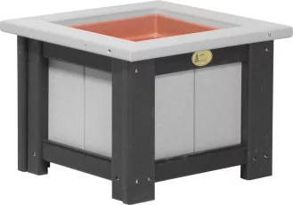 Dove Gray and Black Pigeon Point Commercial Outdoor Planter