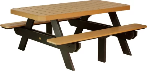 Cedar and Black Portstewart Poly Picnic Table