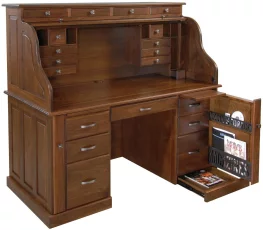 Professor's Roll Top Desk - Closeable Lid