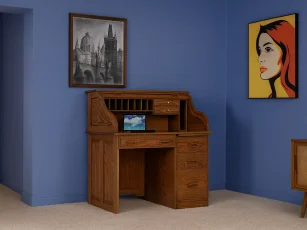 Receptionist's Roll Top Desk