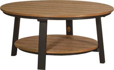 Antique Mahogany and Black Rockaway Outdoor Coffee Table