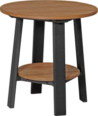 Antique Mahogany and Black Rockaway Outdoor Side Table