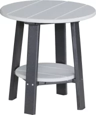 Dove Gray and Black Rockaway Outdoor Side Table