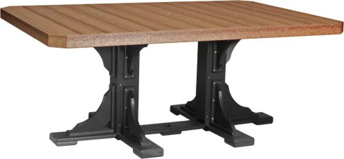 Antique Mahogany and Black Stockton Outdoor Dining Table