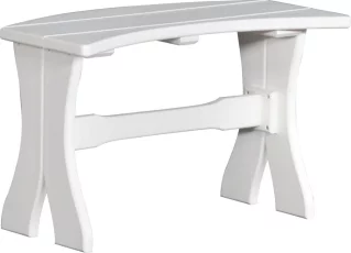 White Stockton Outdoor Dining Bench