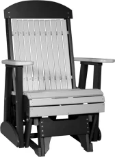 Dove Gray and Black Stockton Outdoor Glider