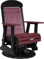 Cherrywood and Black Stockton Outdoor Swivel Glider