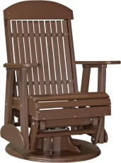 Chestnut Brown Stockton Outdoor Swivel Glider