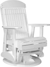White Stockton Outdoor Swivel Glider