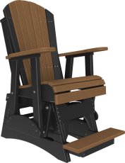 Antique Mahogany and Black Tahiti Balcony Glider