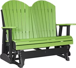 Lime Green and Black Tahiti Loveseat Patio Glider