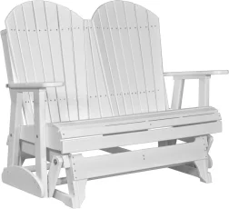 White Tahiti Loveseat Patio Glider