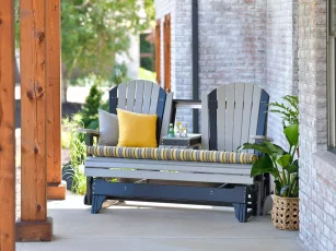 Two Tone Loveseat Glider